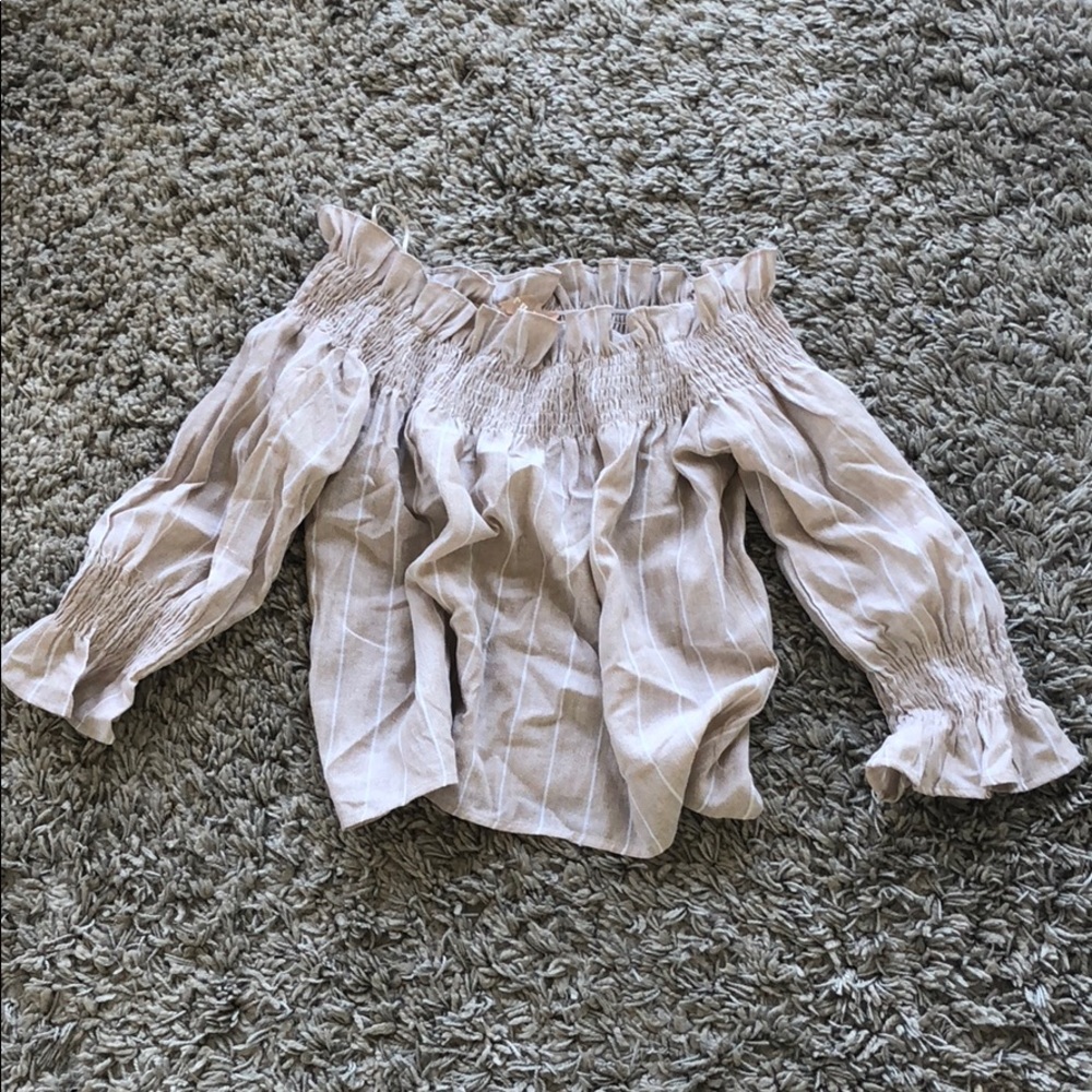 Beige Off-The-Shoulder
